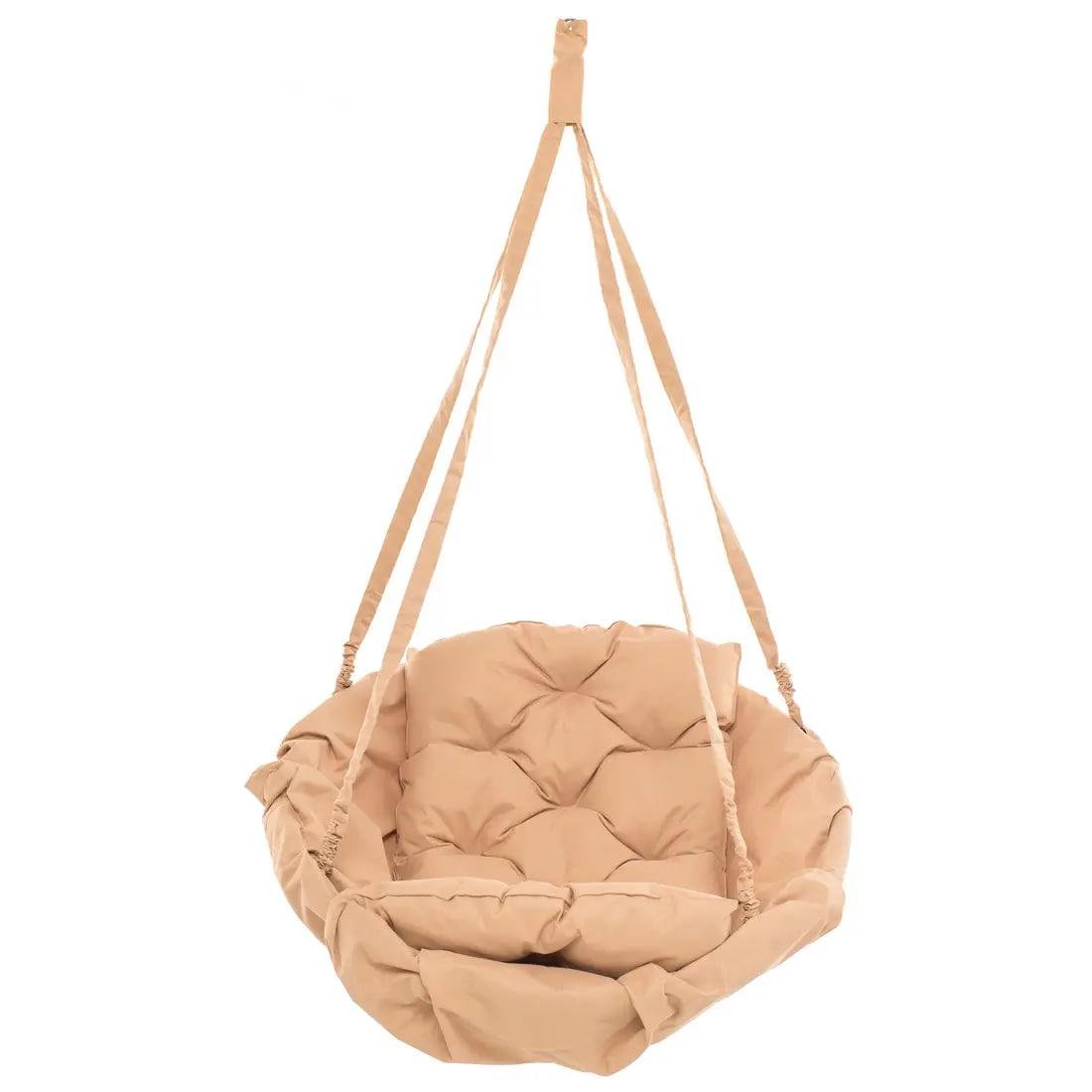 Крісло-гамак підвісне комфорт і легкість до 100 кг 80х80 см Бежевий (П991)