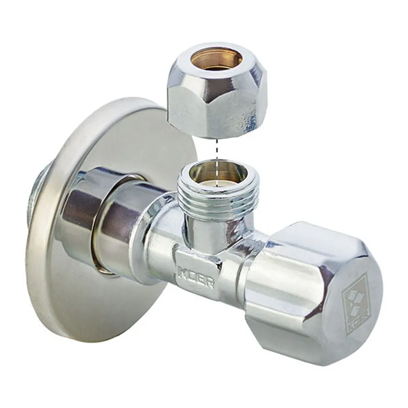 Кран для подключения сантехприборов KOER KR.510 1/2x3/8" с накидной гайкой (KR0147)