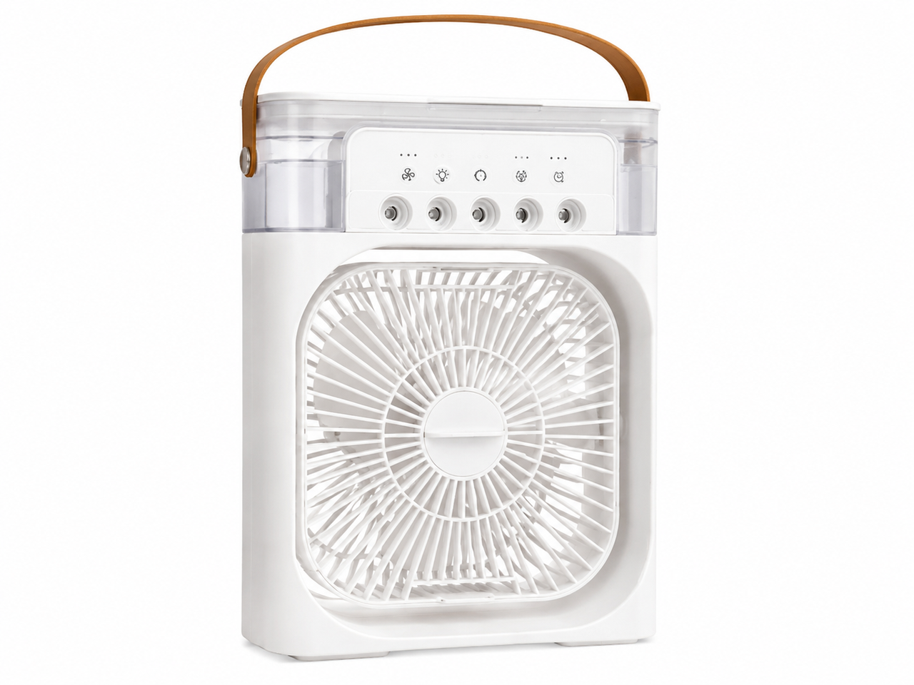 Вентилятор Mini Cooling Fan с увлажнением воздуха/USB/регулировкой угла наклона и ручкой 24х18 см