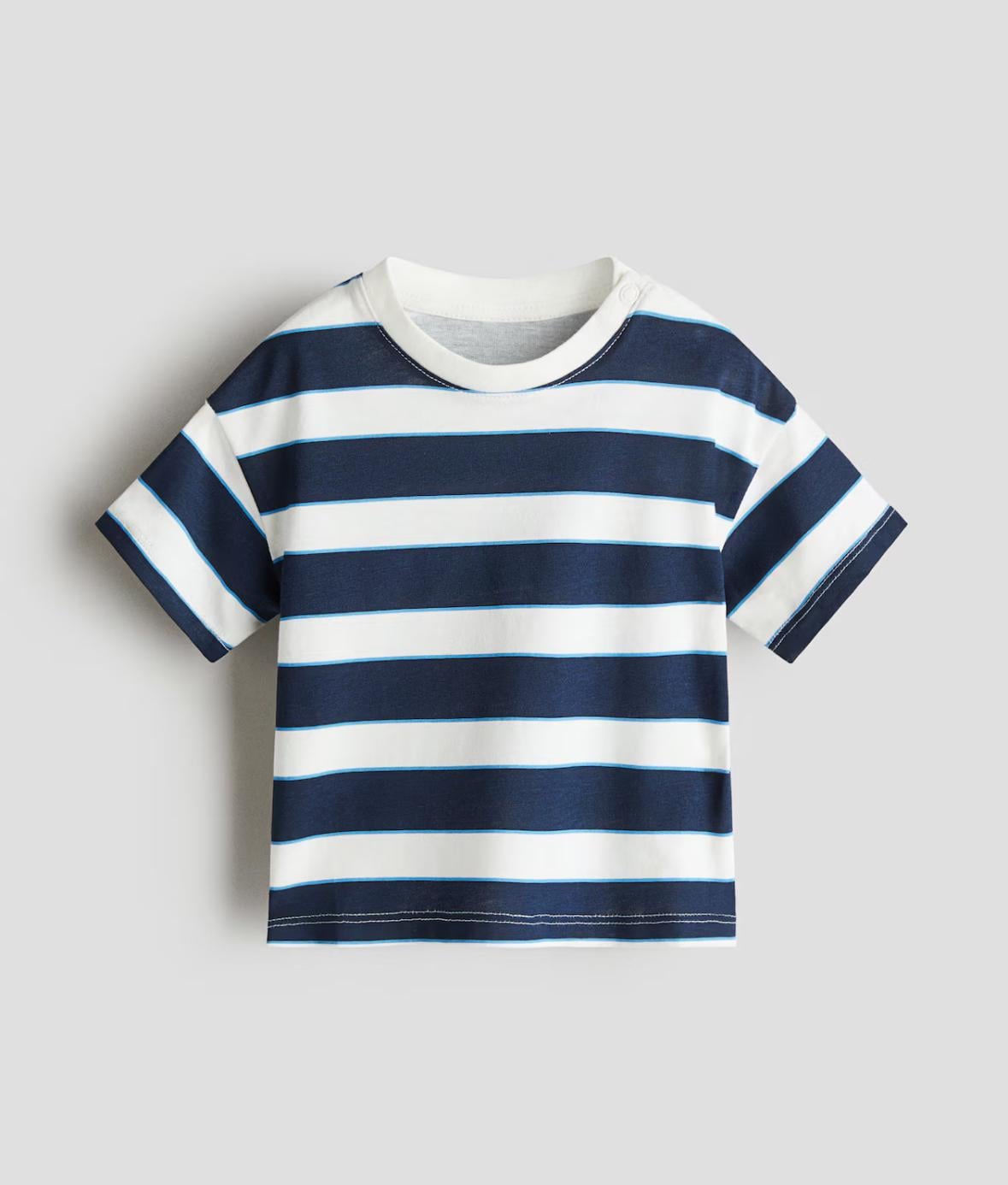 Футболка детская H&M 68 см Белый/Синий (9045)