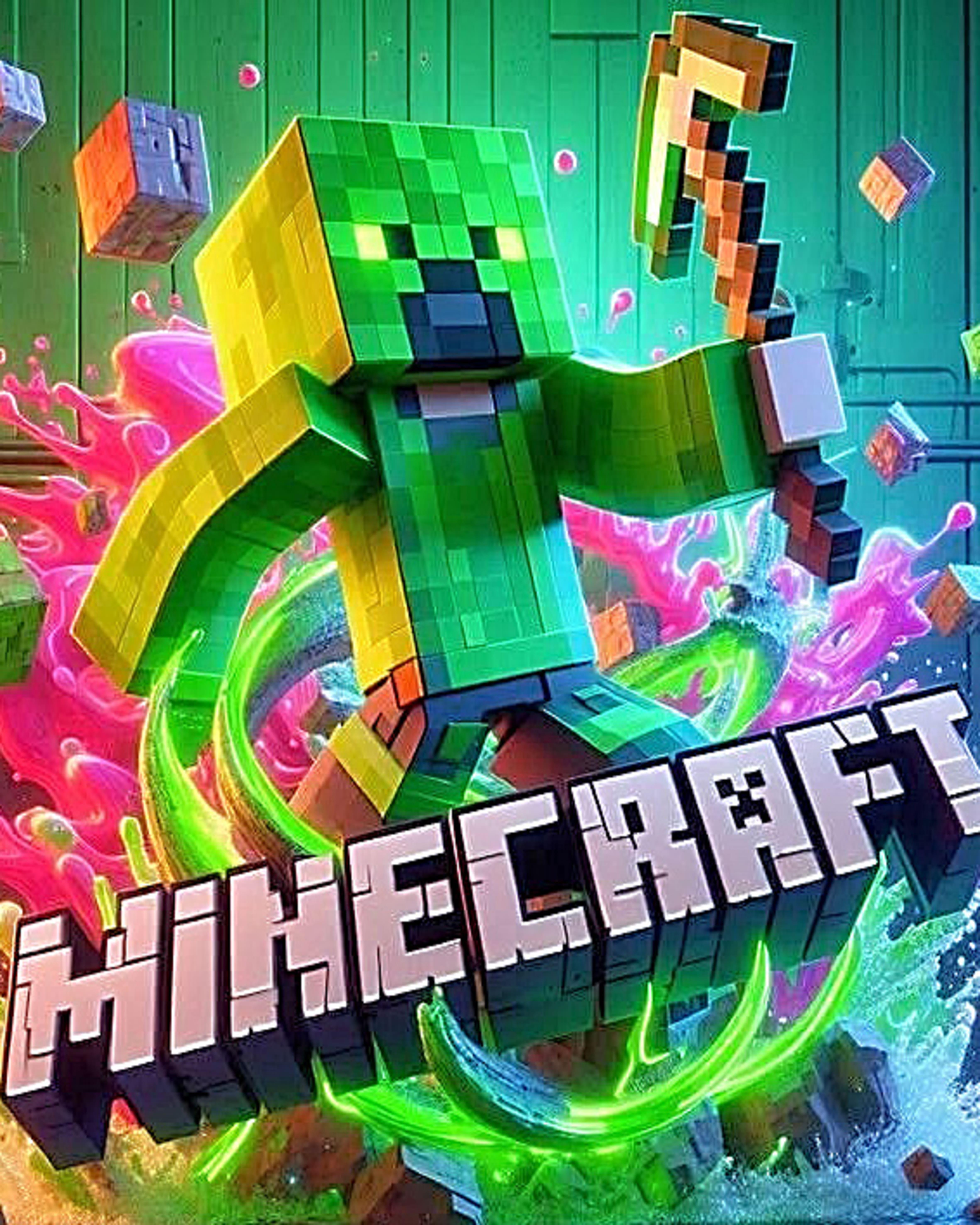 Алмазна мозаїка АлМазка Майнкрафт Кріпер квадратні алмази без підрамнику 40х50 см (АлМ-250)