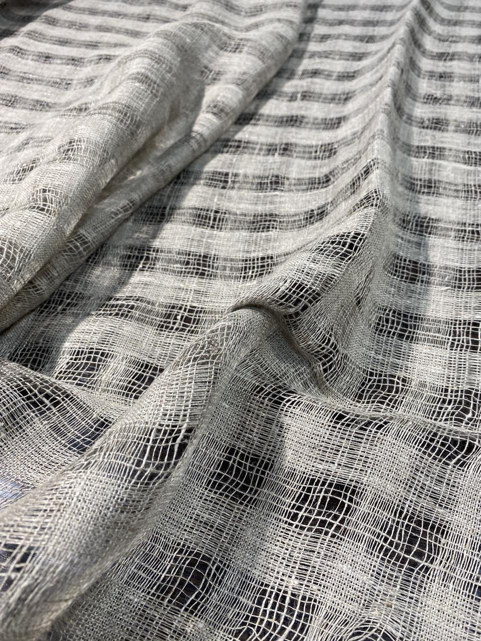 Ткань LINEN PLUS 100% лен натуральная 150 см 3/330 Серый - фото 2