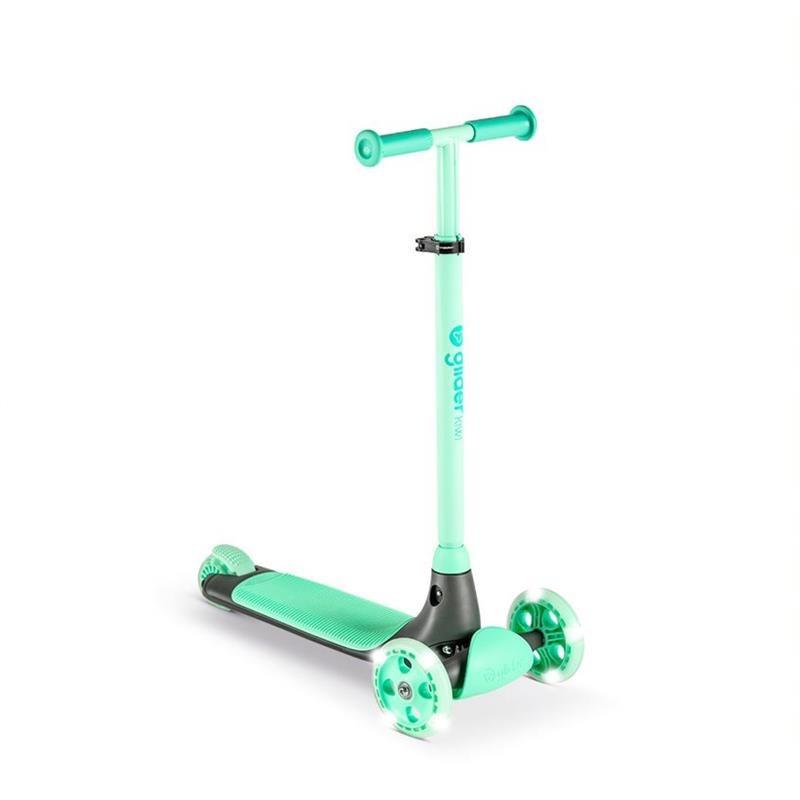 Самокат триколісний YVolution YGlider KIWI  з колесами що світяться Green (iz15643)