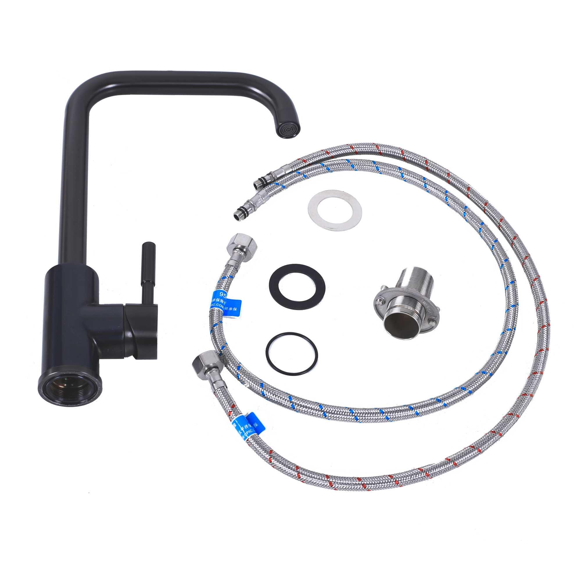 Смеситель кухонный Platinum 8004А-LI PVD Черный - фото 2 Смеситель кухонный Platinum 8004А-LI PVD Черный - фото 2