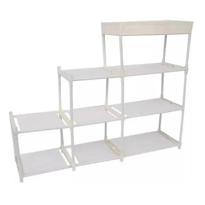 Складна стійка для взуття Storage Shoe Rack 4 рівня 94x62x22 см White (3_06902)