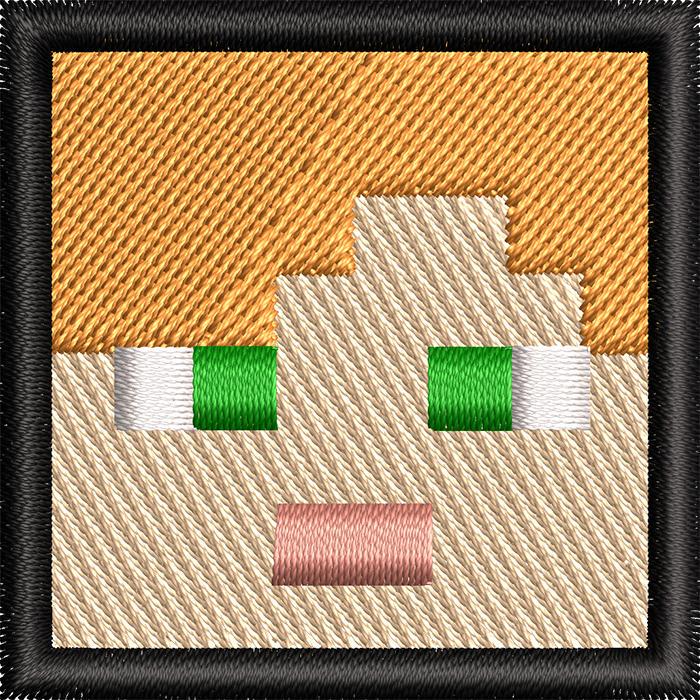 Нашивка патч голова Алекс Alex по игре Майнкрафт Minecraft 4,5x4,5 см (160780498)