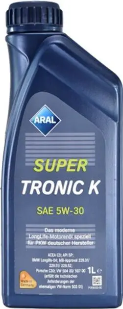 Моторное масло ARAL SuperTronic K 5W-30 1 л (15dbd0)
