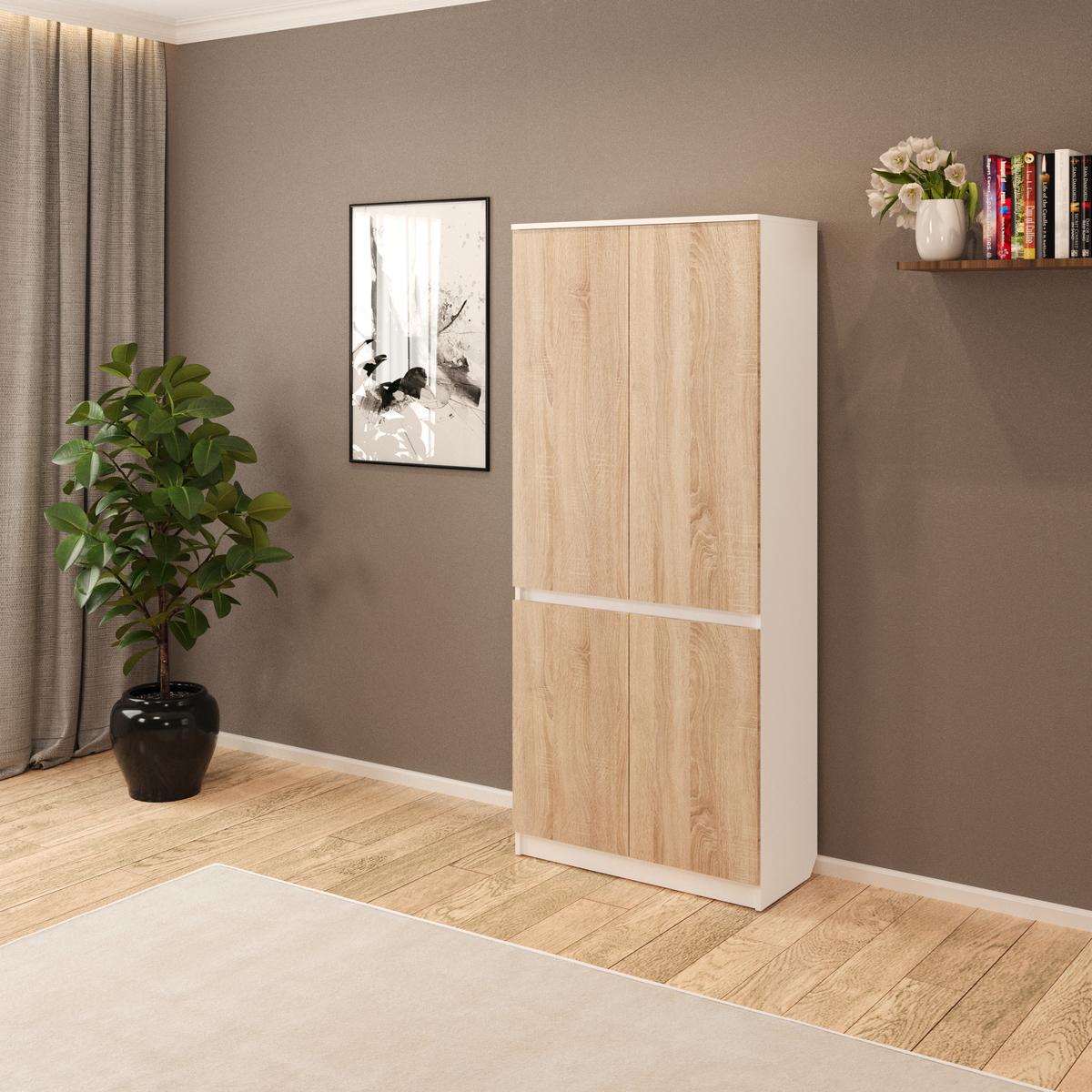 Шкаф Смузи Мікс Меблі 1860х800х380 мм Сонома - фото 1 Шкаф Смузи Мікс Меблі 1860х800х380 мм Сонома - фото 1