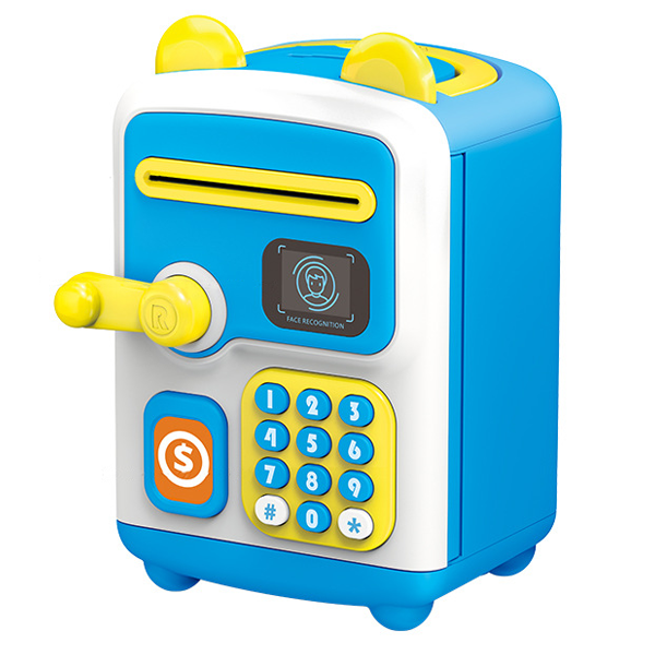 Копилка-сейф з кодовим замком SmartUS Face Recognition Money BOX Синий (V4113)
