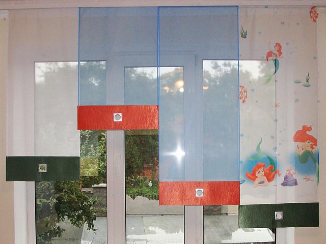 Комплект панельних фіранок Firanka Русалка карниз 200 см Червоний з блакитним (2п) - фото 4 Комплект панельних фіранок Firanka Русалка карниз 200 см Червоний з блакитним (2п) - фото 4