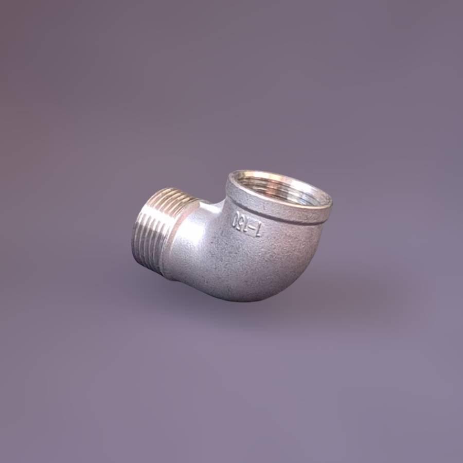 Відвід різьбовий DN25 ВН/ЗР н/ж сталь AISI304 90° Class 150 BSPP ISO 4144 1" (29203026) - фото 2 Відвід різьбовий DN25 ВН/ЗР н/ж сталь AISI304 90° Class 150 BSPP ISO 4144 1" (29203026) - фото 2