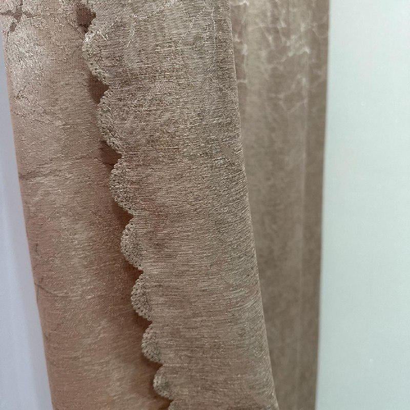 Штори Лорен жаккардові 1,5х2,7 м 2 шт. Пудровий - фото 5 Штори Лорен жаккардові 1,5х2,7 м 2 шт. Пудровий - фото 5