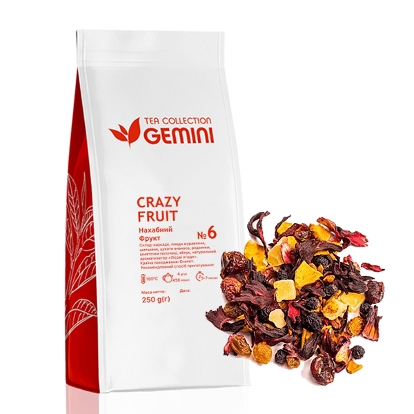 Чай фруктовий Gemini Crazy Fruit Нахабний фрукт 250 г (354)