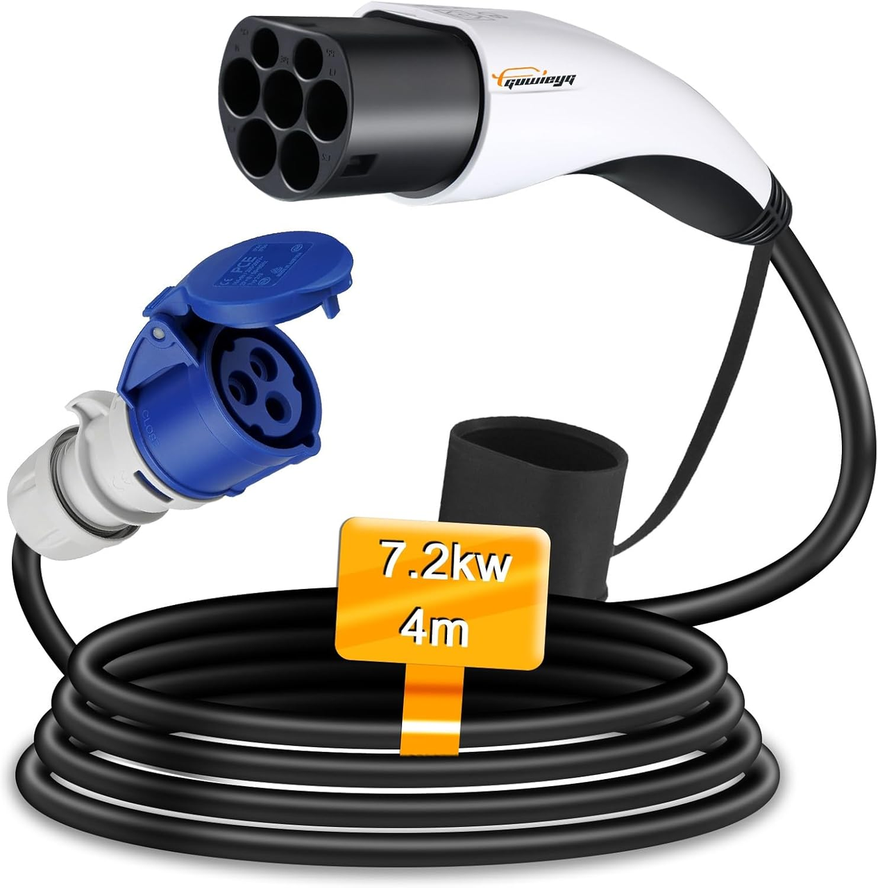 Адаптер Type 2 на CEE 4 м 32 A 7,2 кВт кабель IEC 62196 (2894530491)