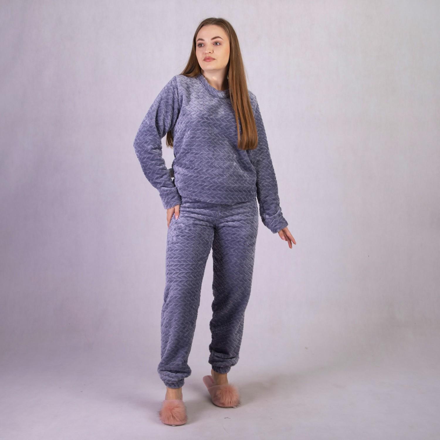 Пижама женская махровая GO-IN TN-2103 р. 54-56 Серый (TN-2103-4) Пижама женская махровая GO-IN TN-2103 р. 54-56 Серый (TN-2103-4)