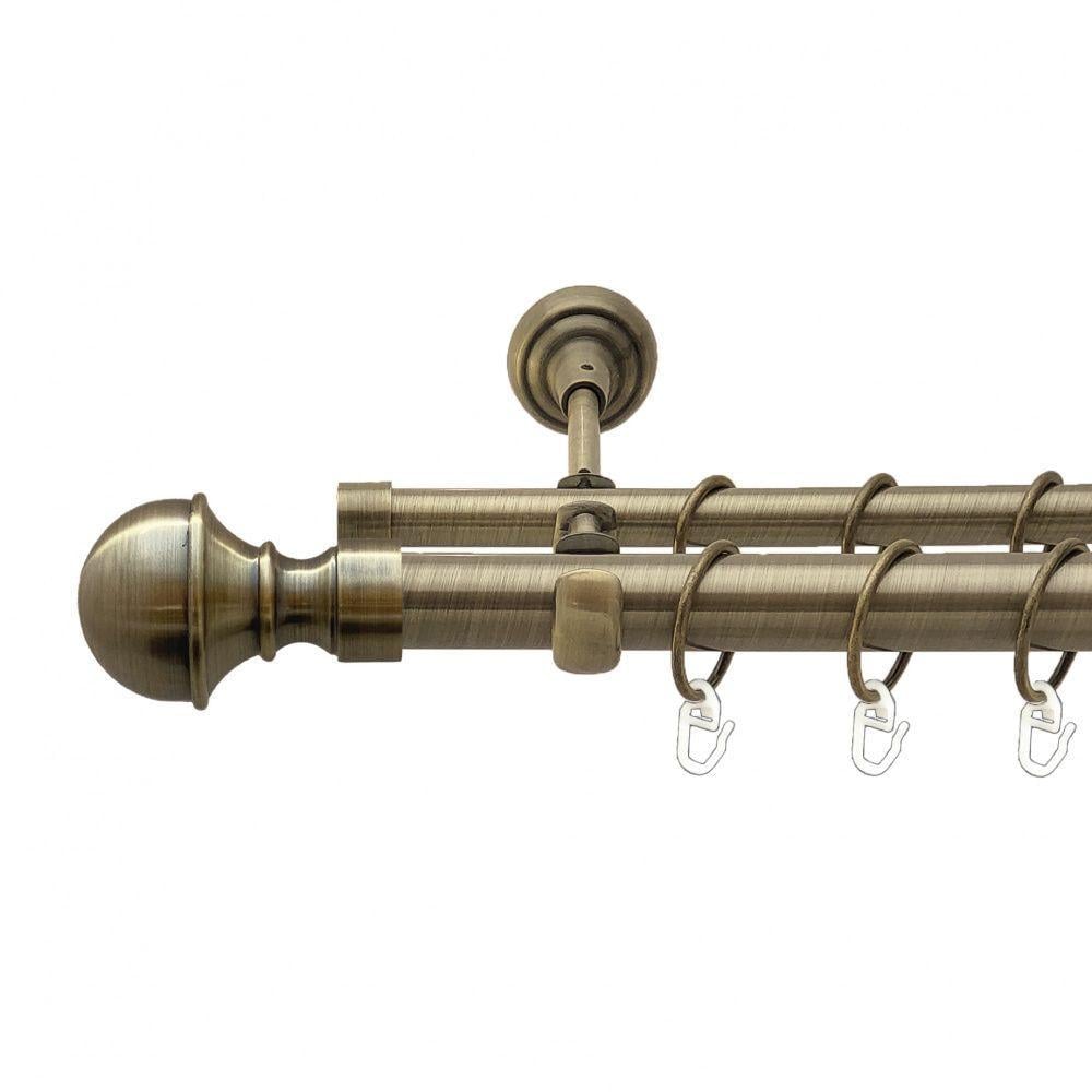 Карниз Orvit Бостон дворядний гладкий 25/16 мм 300 см Антик (00-00010233)