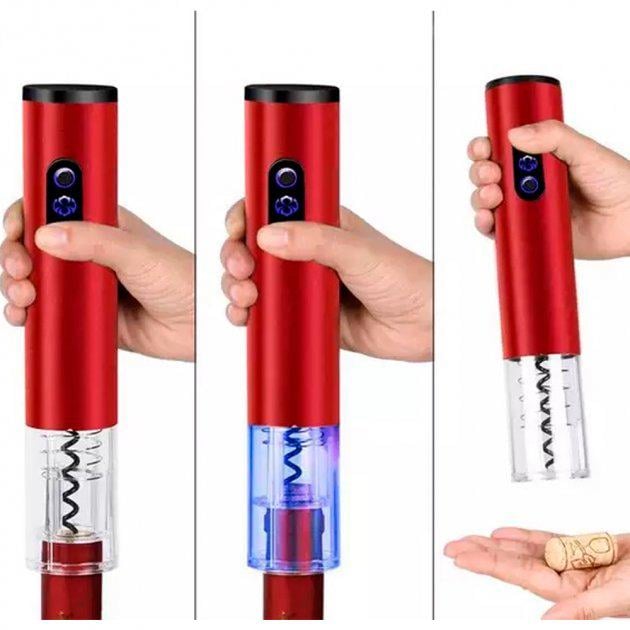 Подарочный набор штопор для вина электрический SUN WAY Красный (12479244) - фото 3 Подарочный набор штопор для вина электрический SUN WAY Красный (12479244) - фото 3