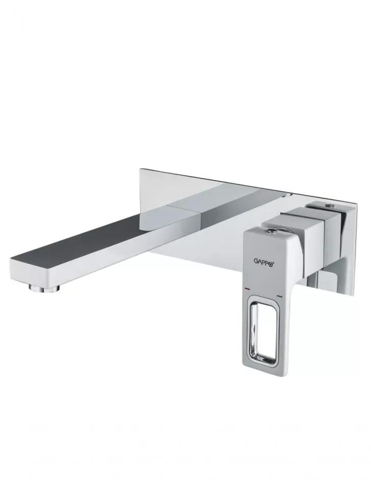 Смеситель для умывальника Gappo G1017-12 настенный однорычажный Белый (115046)
