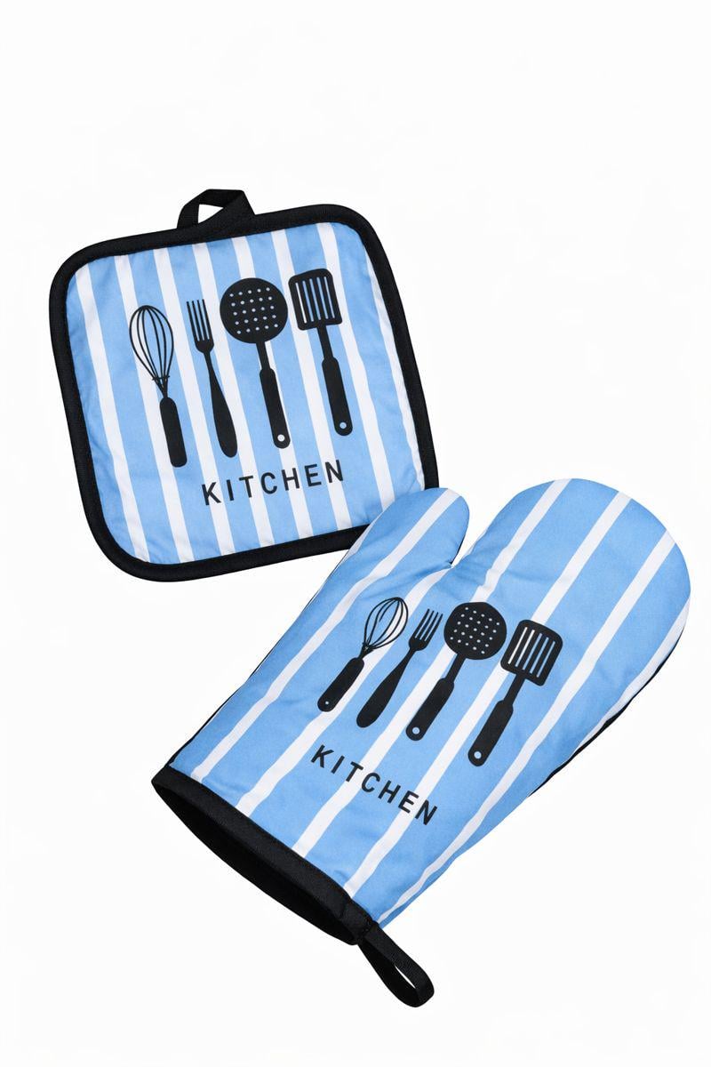 Прихватка и варежка Stenson R89141 Бело-Голубой (31775950)