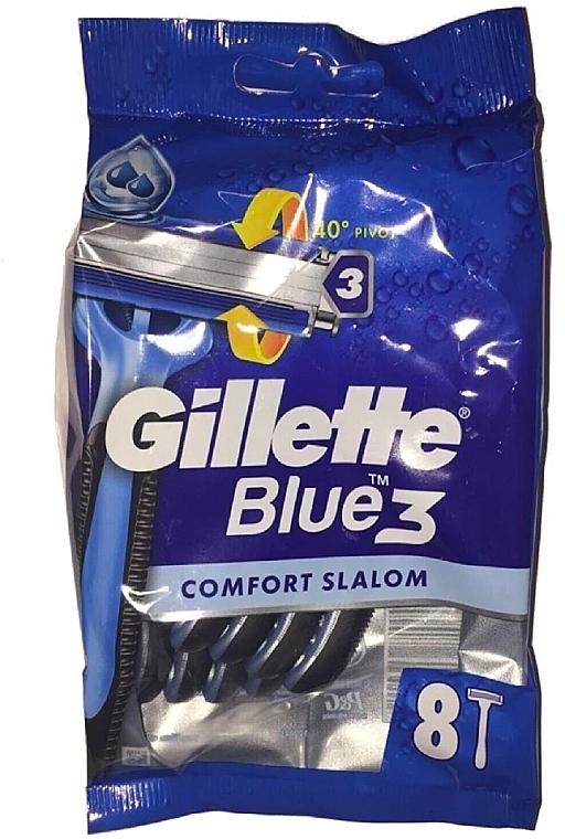 Бритвы одноразовые мужские GILLETTE Blue 3 Comfort Slalom 8 шт. (12894)