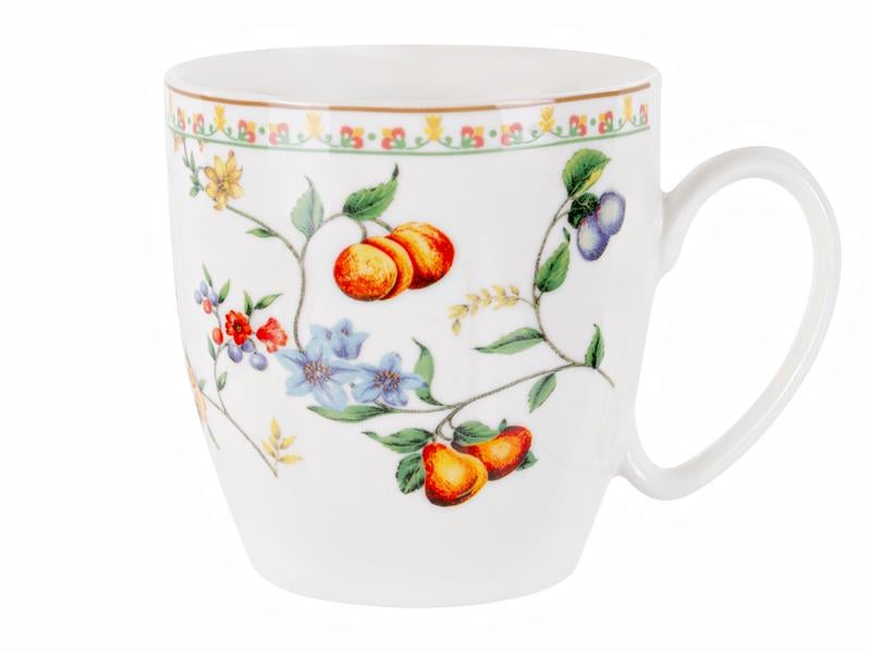 Чашка фарфоровая Lefard Фрукты и цветы 220 мл (165-361)