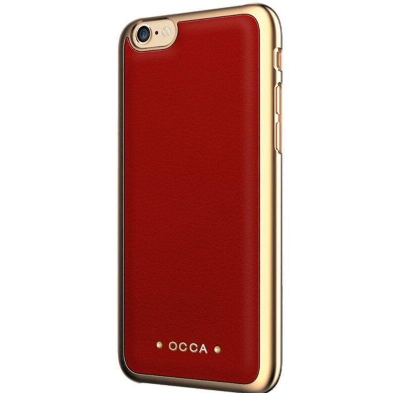 Кожанный чехол накладка Occa Absolute for iPhone 6/6S, Red