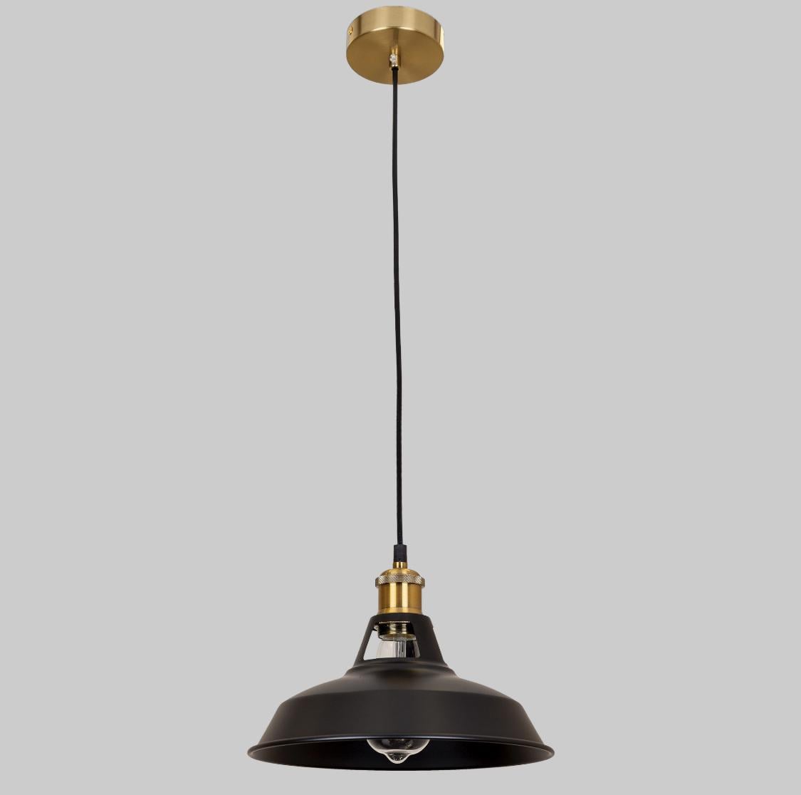 Подвес с плафоном лофт 27 см Бронзовый (52-6857F-1 BRZ+BK)