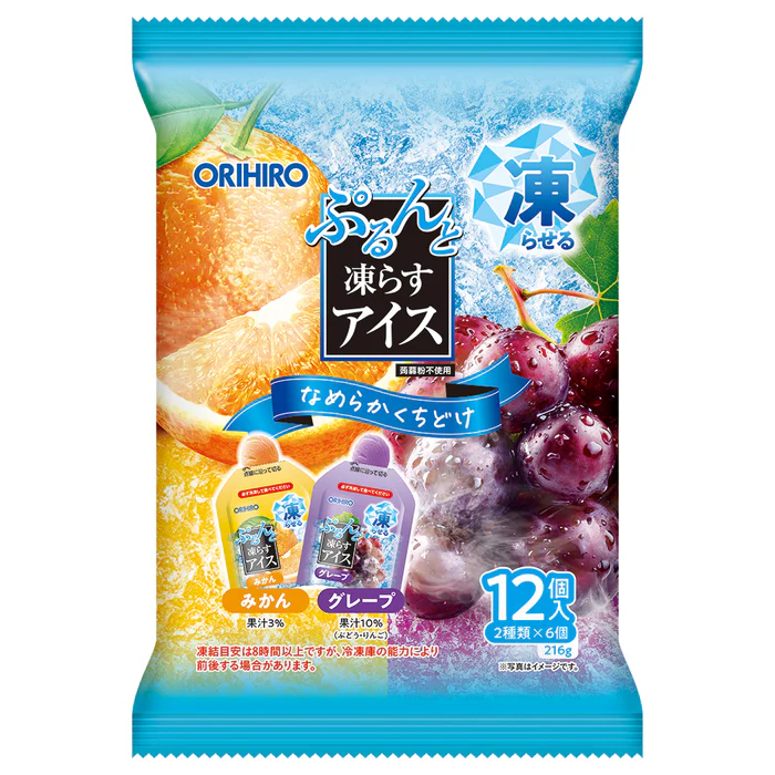 Десерт замороженный ORIHIRO Purunto Frozen Ice Cream Мандарин и виноград 216 г