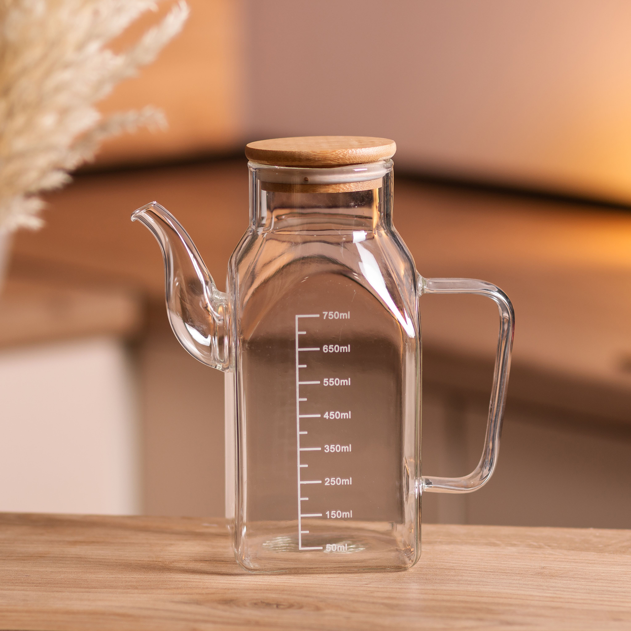 Глечик для олії та оцту з боросилікатного скла 750 мл (HP-34-4) - фото 2 Глечик для олії та оцту з боросилікатного скла 750 мл (HP-34-4) - фото 2