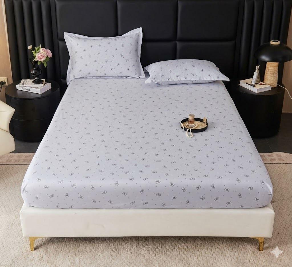 Набір простирадло на резинці Colorful Home 180x200 см/25 см і 2 наволочкі 50x70 см полікоттон Бантик