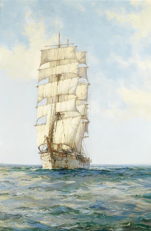 Картина на холсте Парусник 40x30 см (R104)