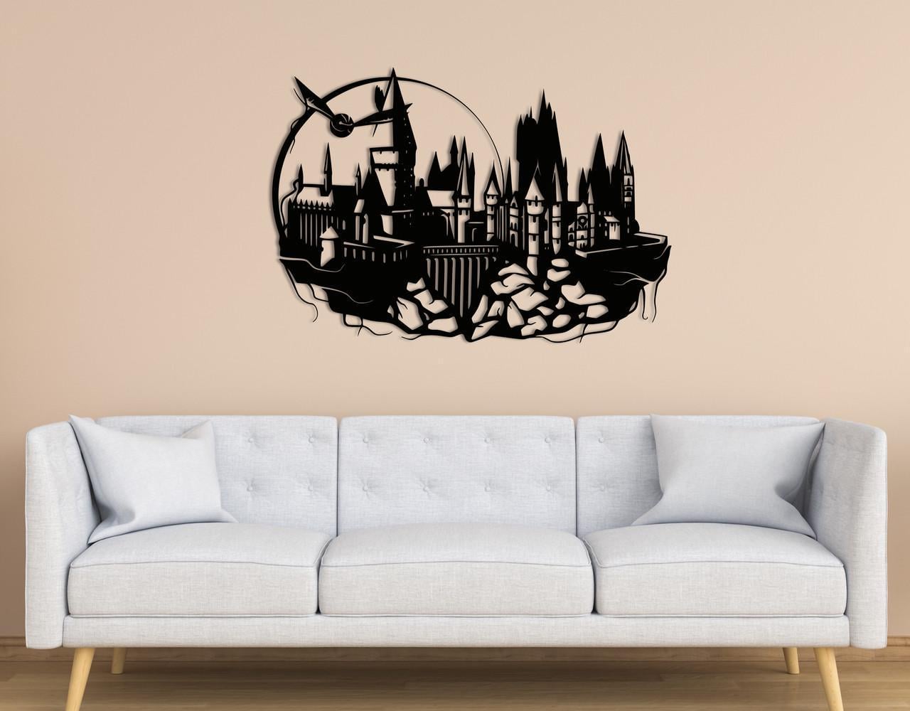 Декоративное панно на стену Upwood Decor Hogwarts 87х60 см Black (1579363004)