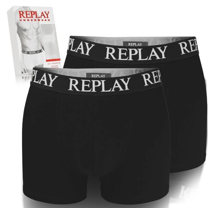 Трусы боксеры мужские анатомические Replay 2 шт. M Черный (102576829) - фото 3