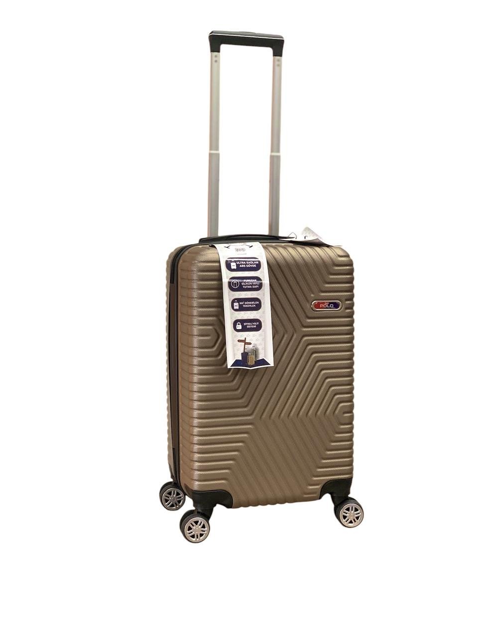 Чемодан Polo ПК005-S поликарбонат на 4-х двойных колесах маленький S 50 л Золотой - фото 1 Чемодан Polo ПК005-S поликарбонат на 4-х двойных колесах маленький S 50 л Золотой - фото 1