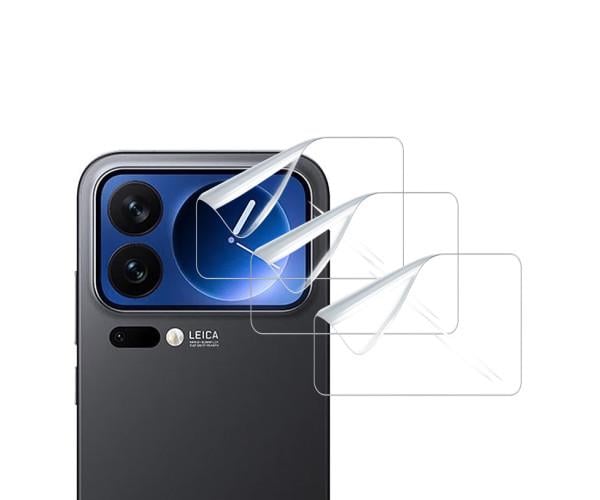 Пленка гидрогелевая Hydrogel Film для Xiaomi 17 Pro Max на камеру 4 шт. Transparent
