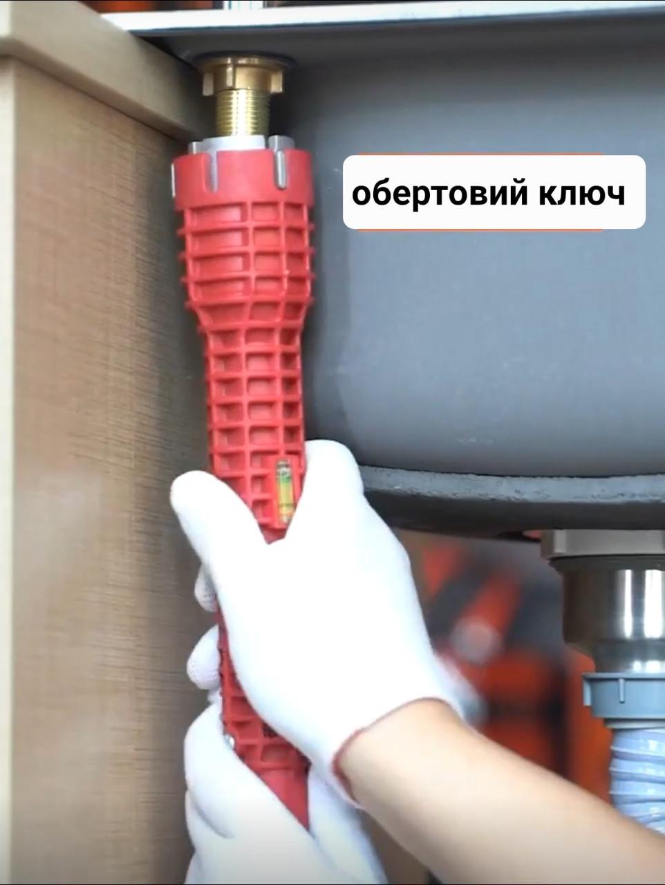 Ключ гайковий сантехнічний універсальний 8 в 1 Червоний (2125667594) - фото 3 Ключ гайковий сантехнічний універсальний 8 в 1 Червоний (2125667594) - фото 3