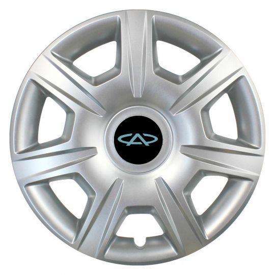 Автомобильные колпаки SKS 327 R15 с логотипом Chery 4 шт. Серебристый