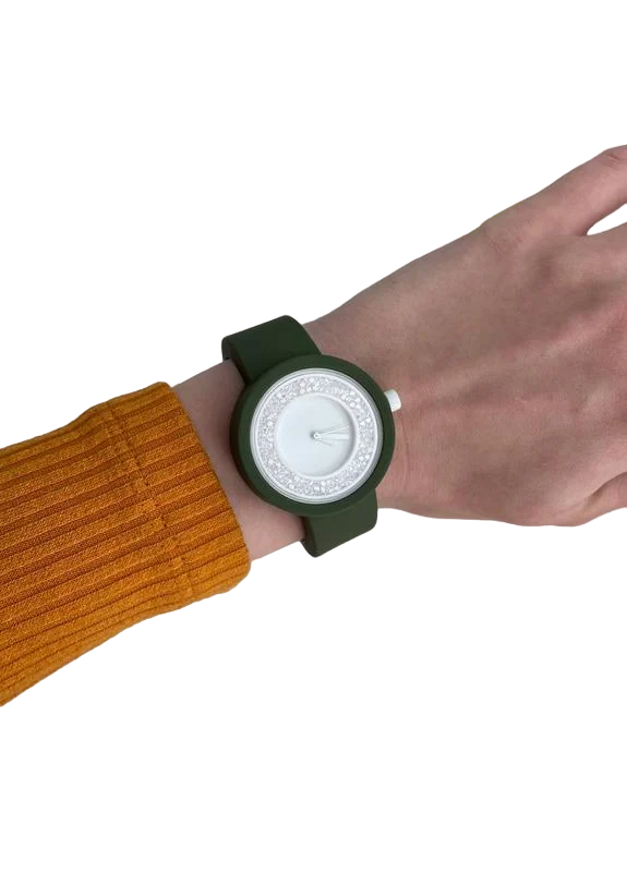 Наручные часы женские Actimer силиконовые Хаки/циферблат Ring stone (12590)