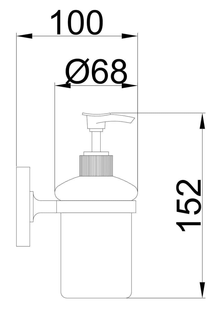 Дозатор-диспенсер для рідкого мила Frap F1927 300 мл Хром (21759067) - фото 2