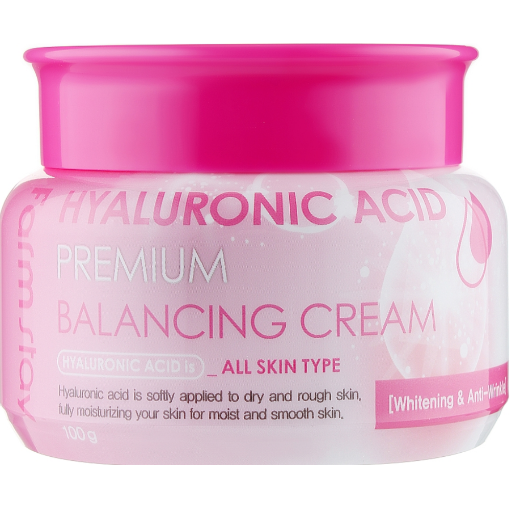 Крем антивозрастнойдля лица FarmStay Hyaluronic Acid Premium Balancing Cream с гиалуроновой кислотой 100 мл (8809480772290) - фото 2