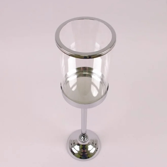 Підсвічник металевий Flora 46 см Срібний (37807) - фото 3