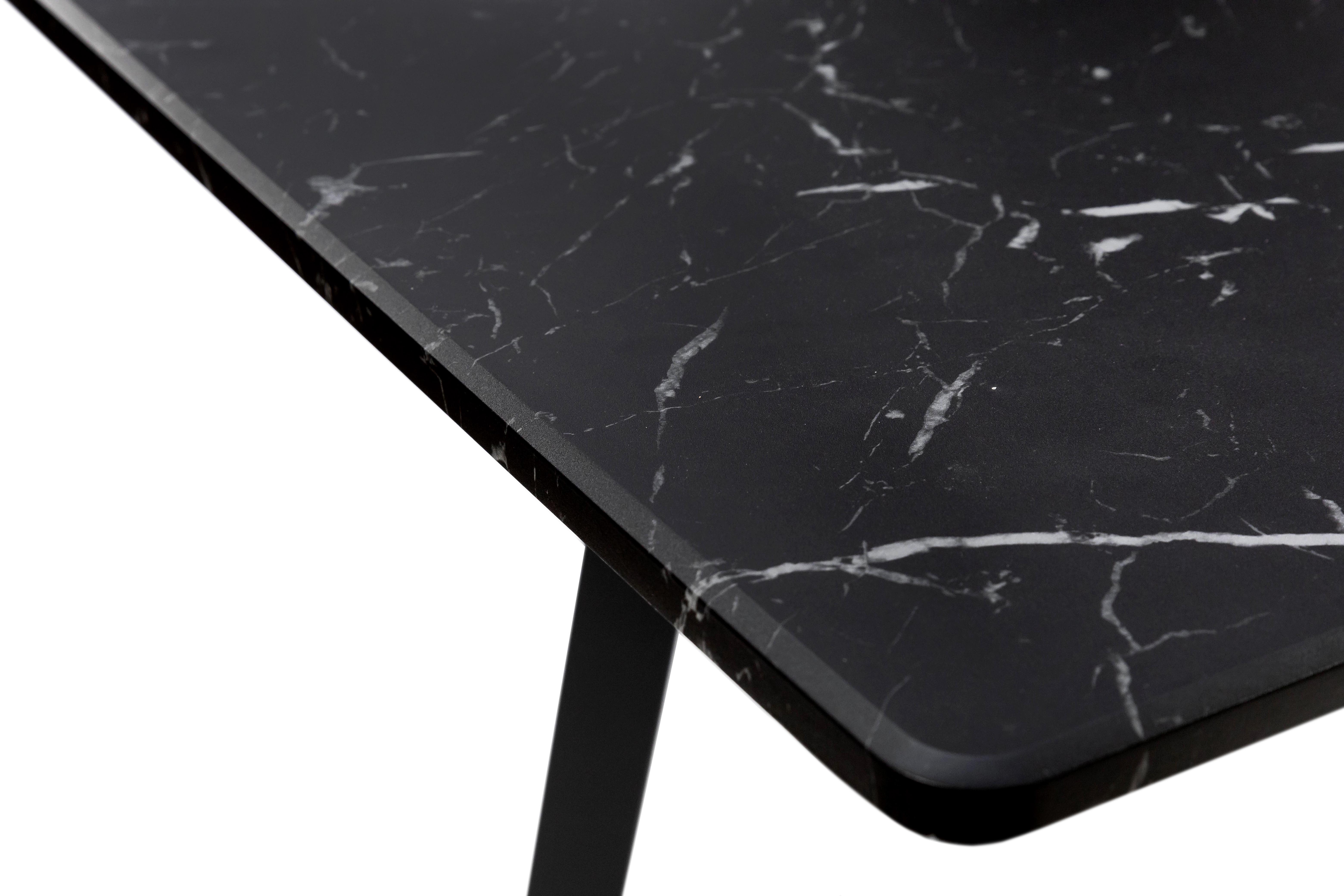 Обеденный стол Фиджи Этна 1200/1600х750х760 мм Черный/Мрамор черный (GAА0057685) - фото 5