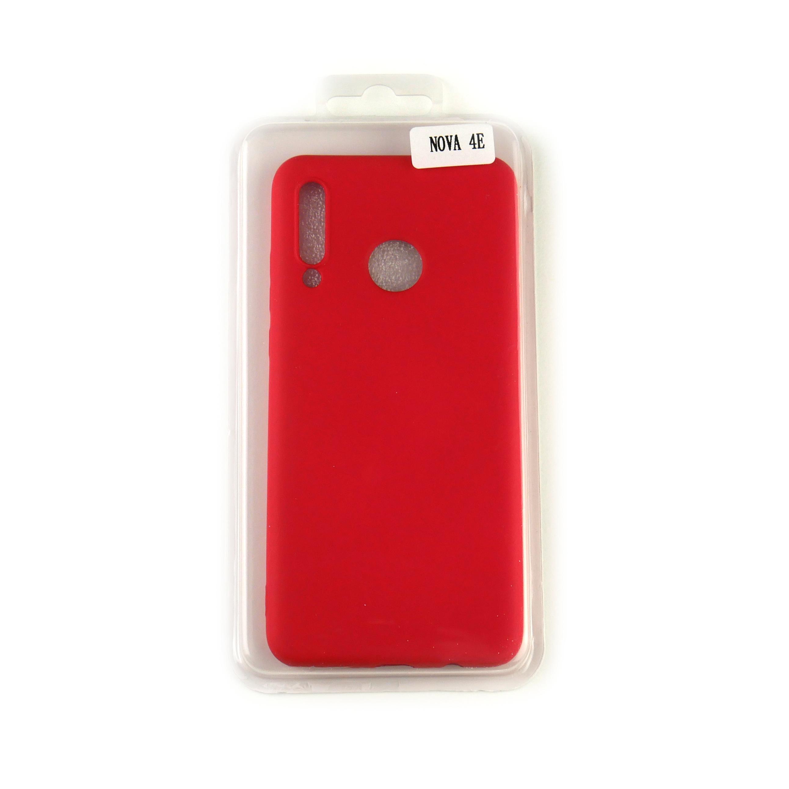 Чехол Silicone Case Full Cover Huawei Nova 4e Красный