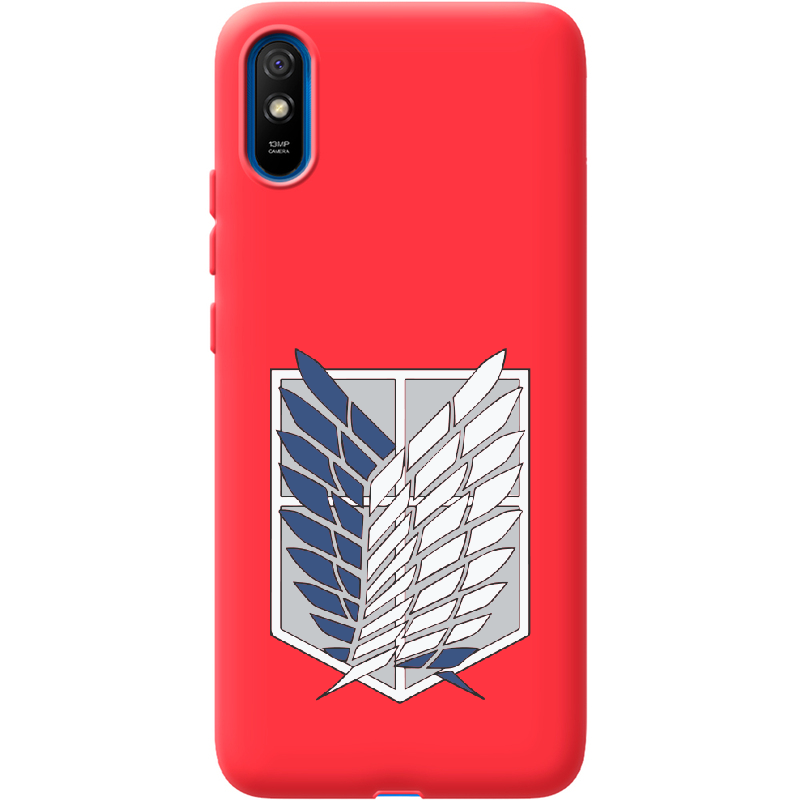 Чохол BoxFace Xiaomi Redmi 9A Атака Титанів Крила Свободи Червоний силікон  (40304-bk88-41928)