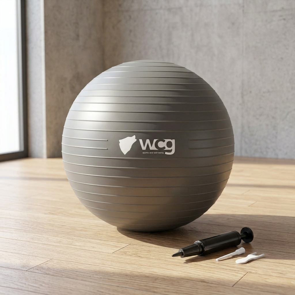 Мяч для фитнеса йоги и беременных WCG Balance Pro 75 см Anti-Burst спортзал с насосом Графит (W-FB-BP75-GPH (1)