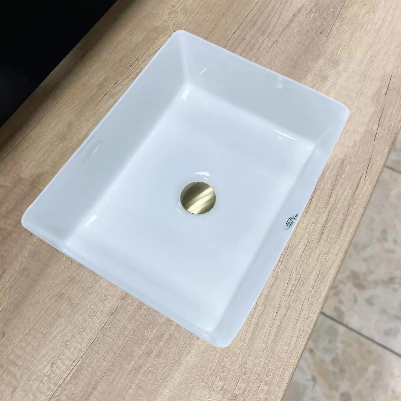 Раковина врізна VBI Merano прямокутна 410x495 мм Білий (RM-VBI-018004) - фото 3 Раковина врізна VBI Merano прямокутна 410x495 мм Білий (RM-VBI-018004) - фото 3