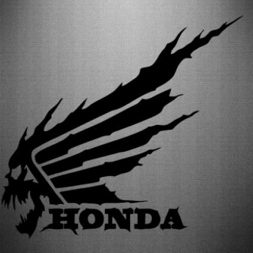 Наклейка Honda Skull 40x36,9 см Черный (21559949)