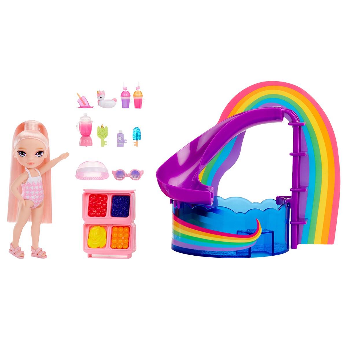 Кукла Rainbow High Littles Blush Pool Day Playset Small Doll Pool with Rainbow Slide (2544223721)