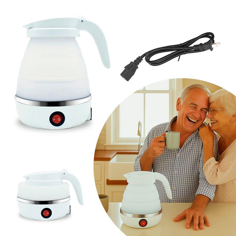 Электрочайник складной силиконовый Electric Kettle White - фото 8