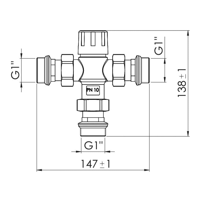 Змішувач термостатичний SD Forte 1 (SF010W25) - фото 2